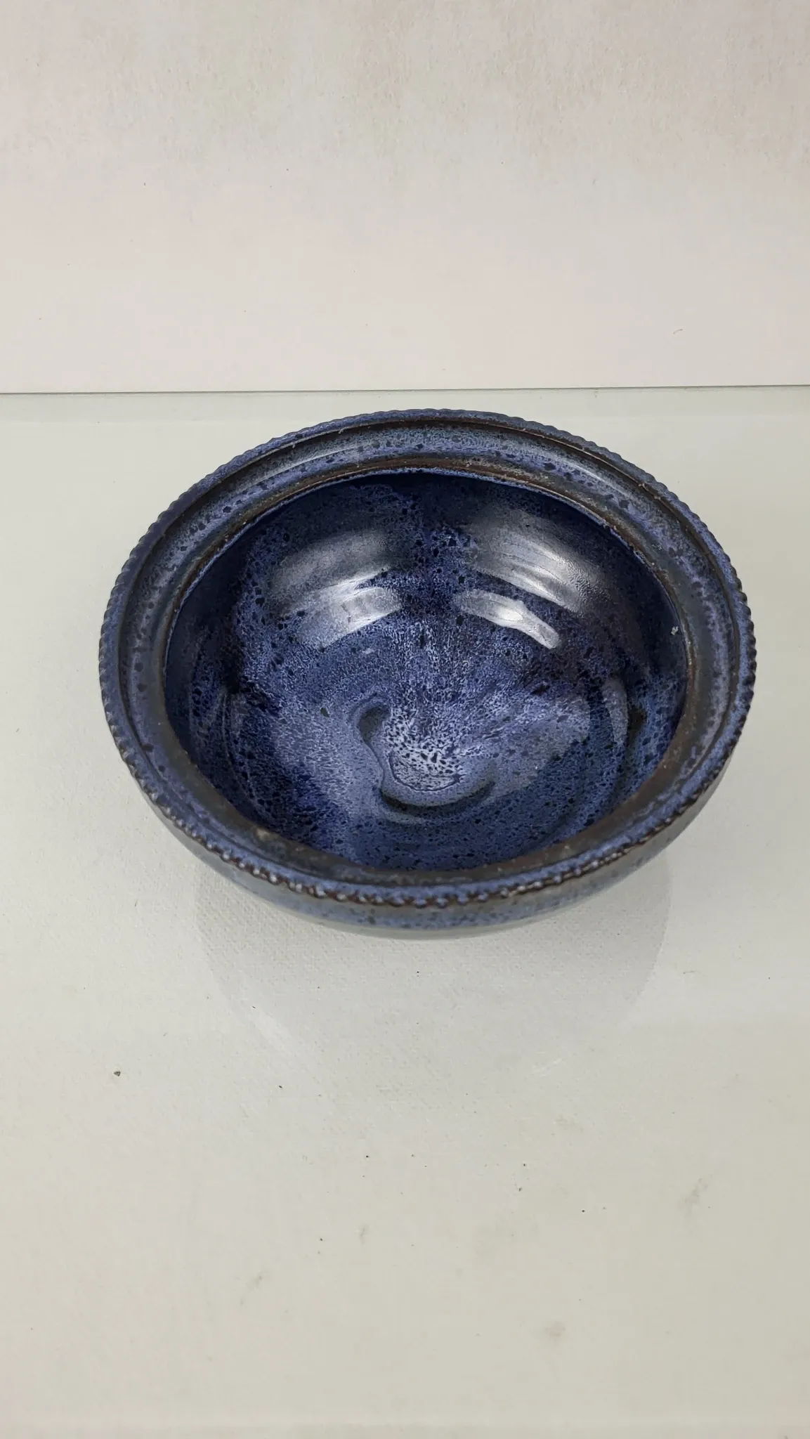 Flower vase in stoneware Pierlot / Ratilly / Puisaye
