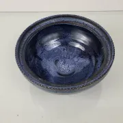 Flower vase in stoneware Pierlot / Ratilly / Puisaye