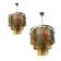 Contemporary Tronchi Murano Multicolor Glass Chandelier, Set of 2 or a Pair of Chandeliers