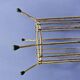 Vintage gold metal umbrella stand
