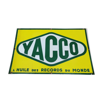 Large advertising plate YACCO oil world records