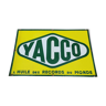 Large advertising plate YACCO oil world records
