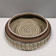 Large dish from Danish Michael Andersen 1970-80s. Stamped (The three fish)