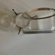 Caviar server on ice glass silver metal 1960