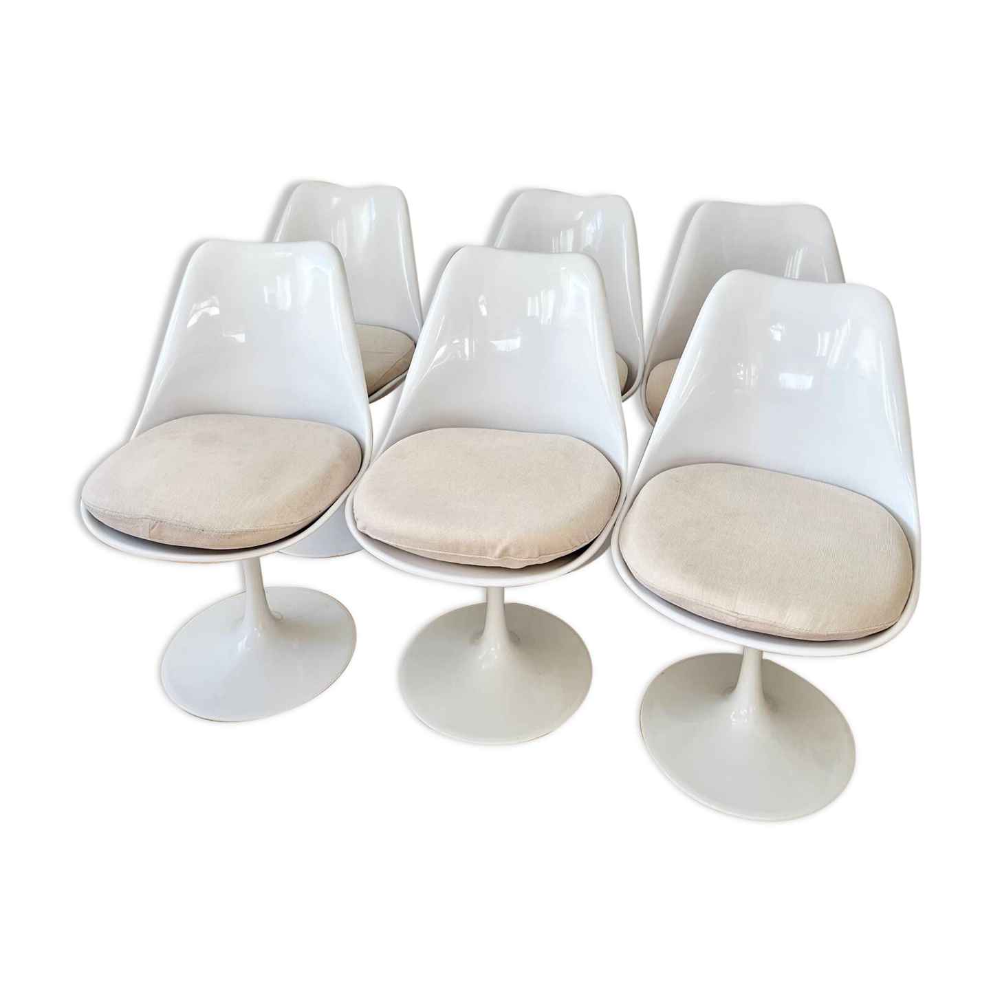 6 chaises tulipes