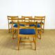6 chaises scandinave en chêne 1960
