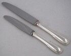 Ercuis Perles 24 knives, 12 table knives + 12 cheese knives in silver-plated metal, nearly new.