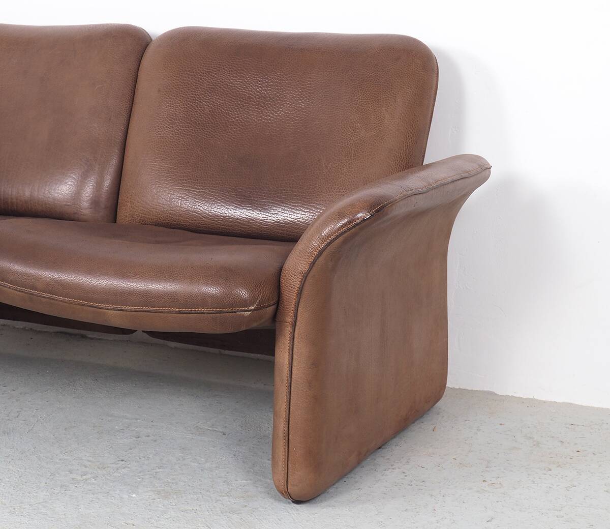 De Sede Brown Leather Ds 50 Sofa, 1970s