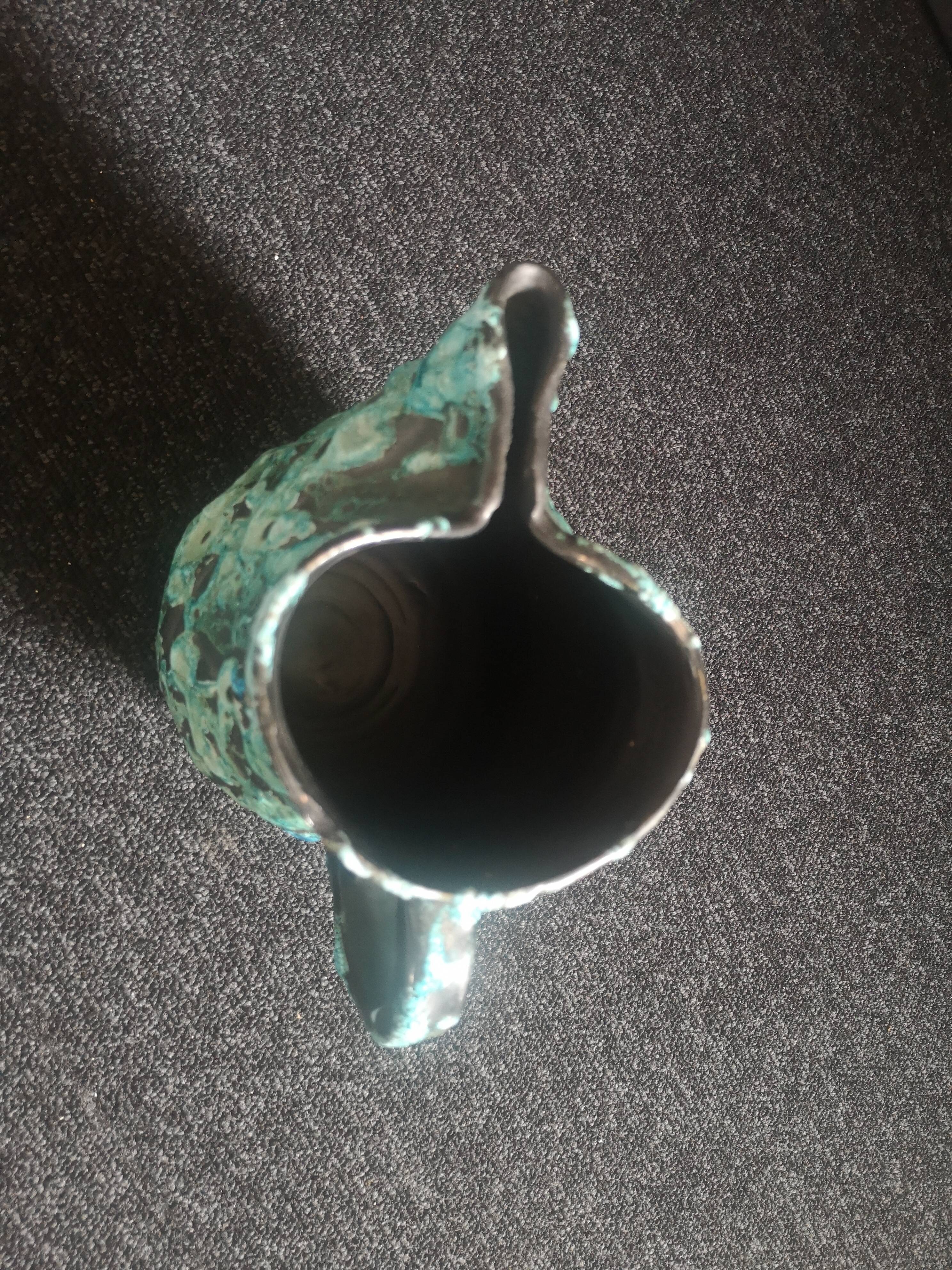 Vallauris lava ceramic pitcher