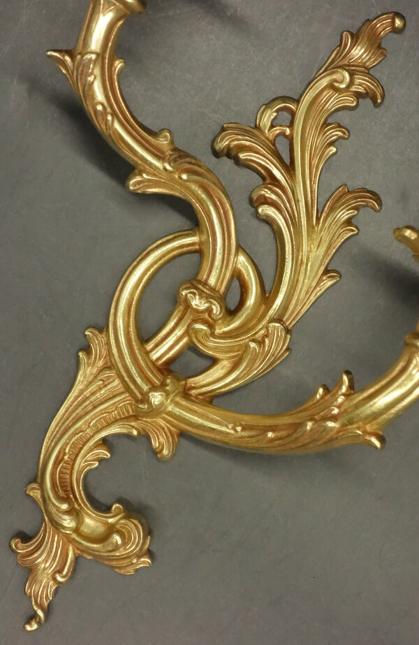 Pair of Rocaille, Rococo style sconces