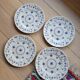 Set of 4 Stafforshire dessert plates