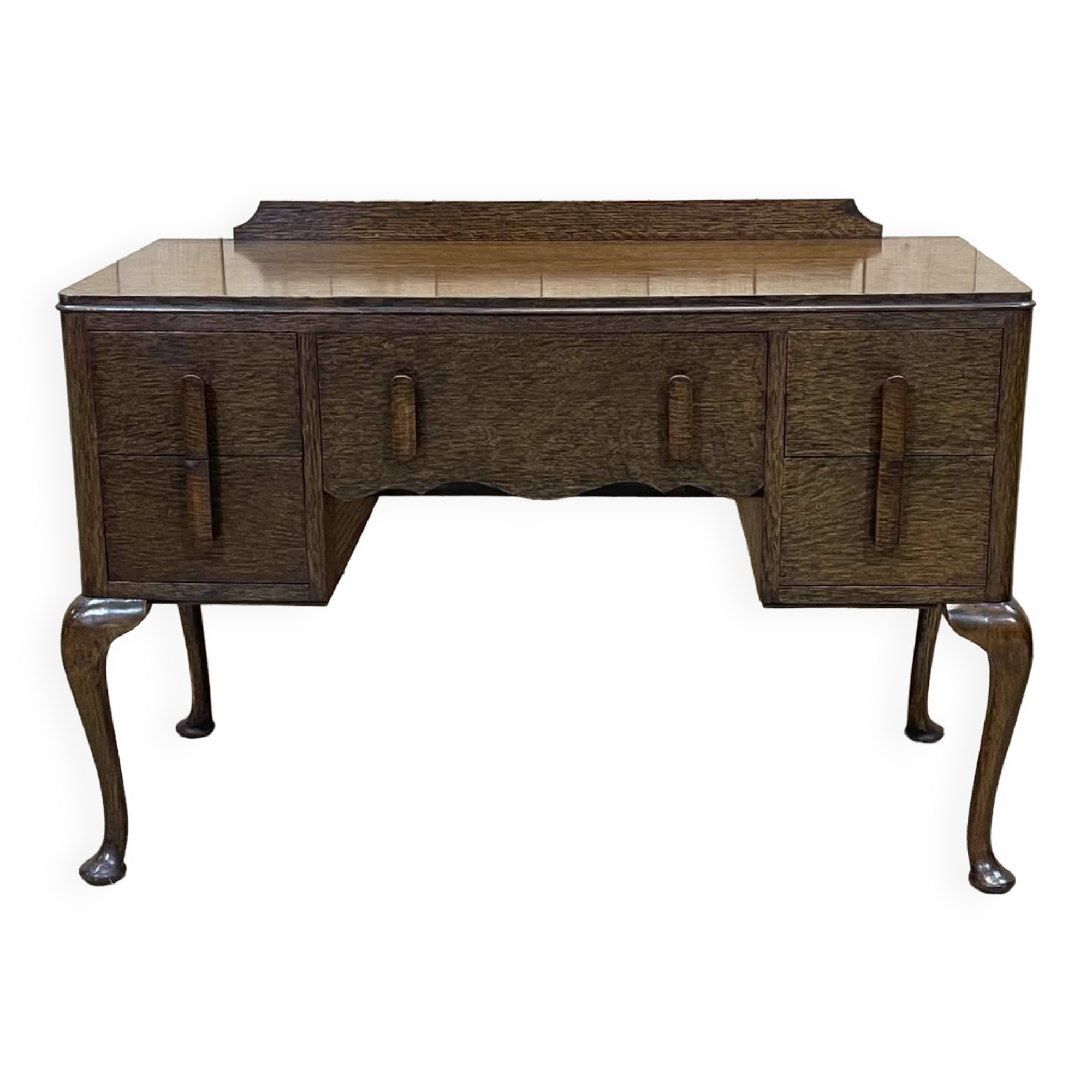 English Chippendale oak desk from the 1930s