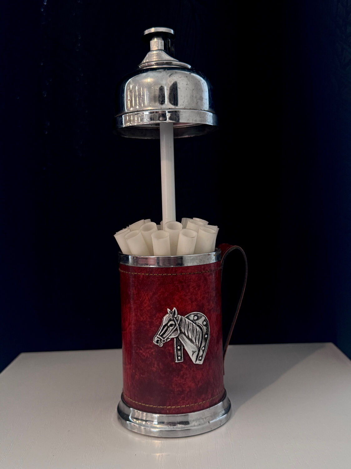 Vintage cigarette dispenser with built-in lighter