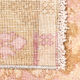 2x7 pink and brown turkish runner rug, 204x58cm