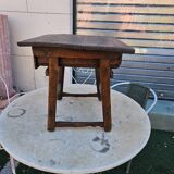 Antique folk art oak table or bedside table
