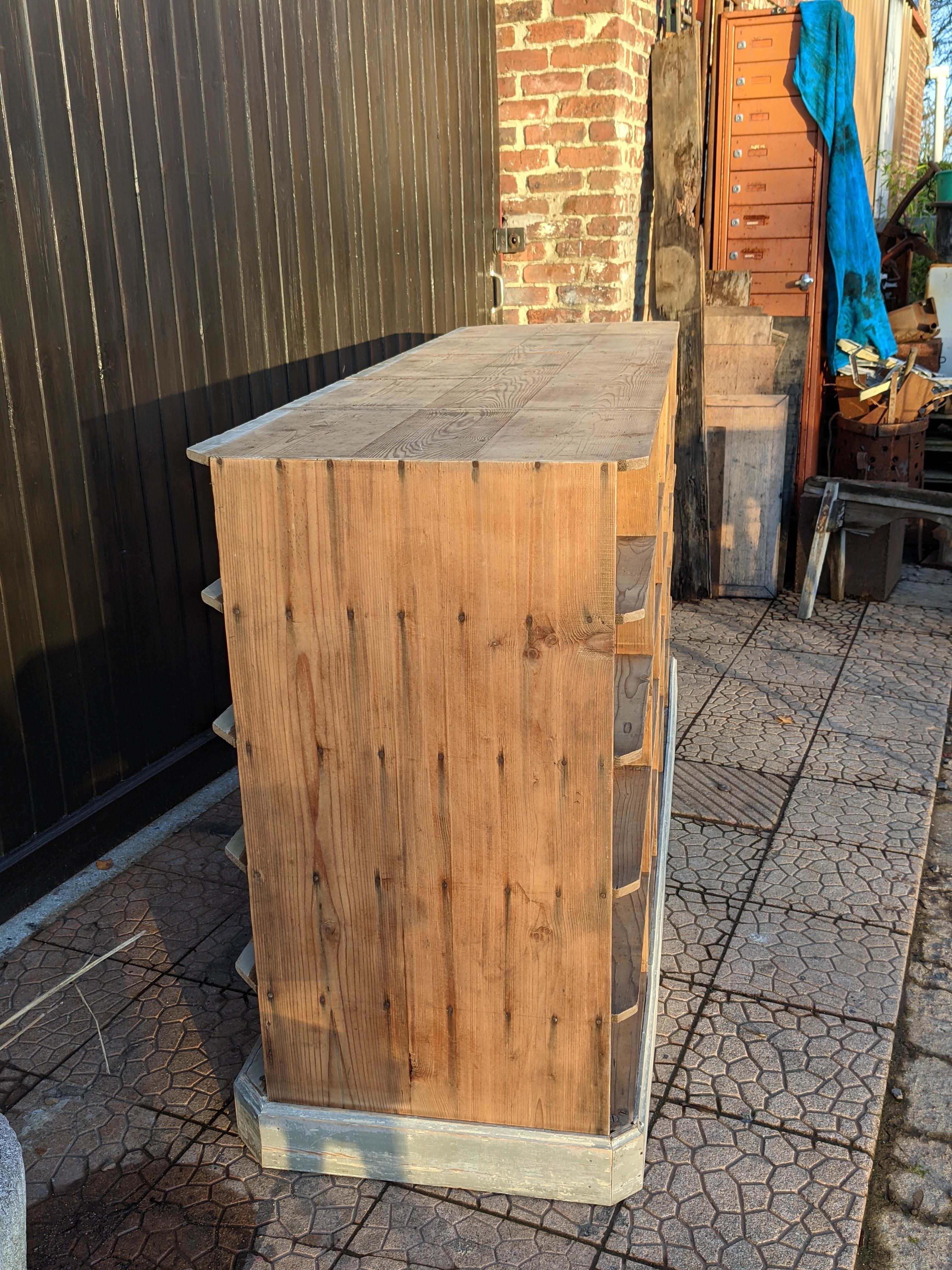Wooden locker cabinet