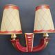 Ceramic wall lamp with Art Deco shades