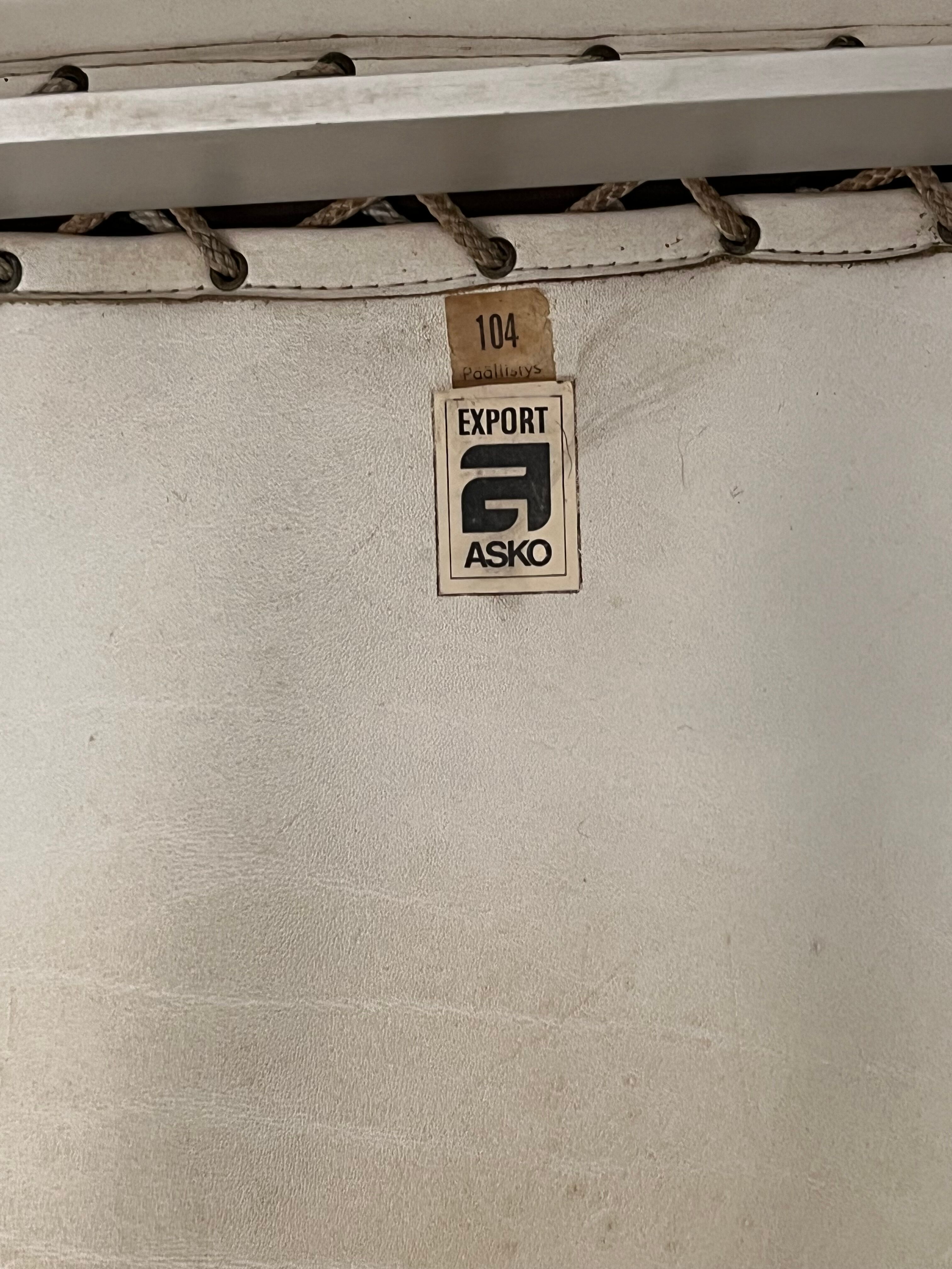 Pulkka armchair by Ilmaria Lappalainen and its ottoman