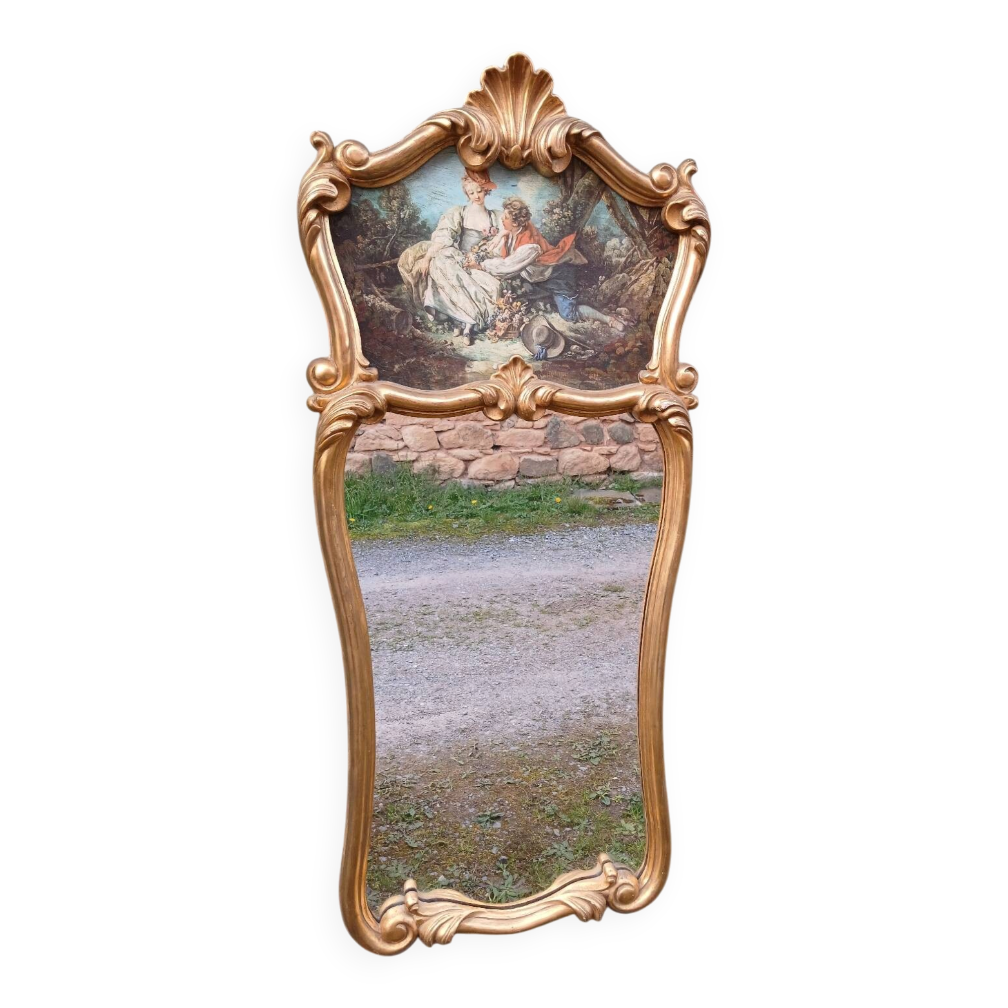 Antique trumeau mirror