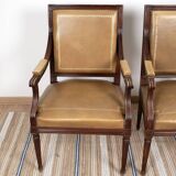Pair of Louis XVI office armchairs