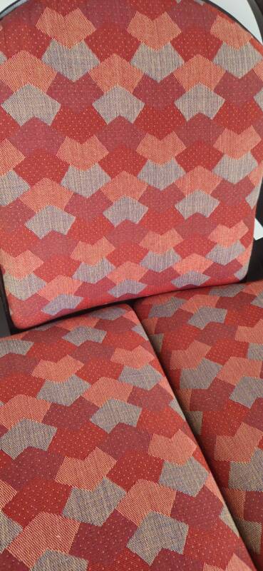 Vintage Argos armchair pair – Baumann – stained beech wood