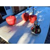 Vintage fruit set in resin and earthenware