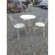 Salon de jardin en fer forgé 3 fauteuils + 1 table