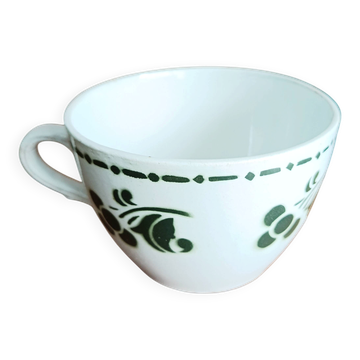Large chocolate cup Badonviller, cherry red