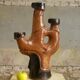 brutalist ceramic candlestick, 1970