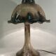 Midcentury ceramic enameled glazed mushroom table lamp