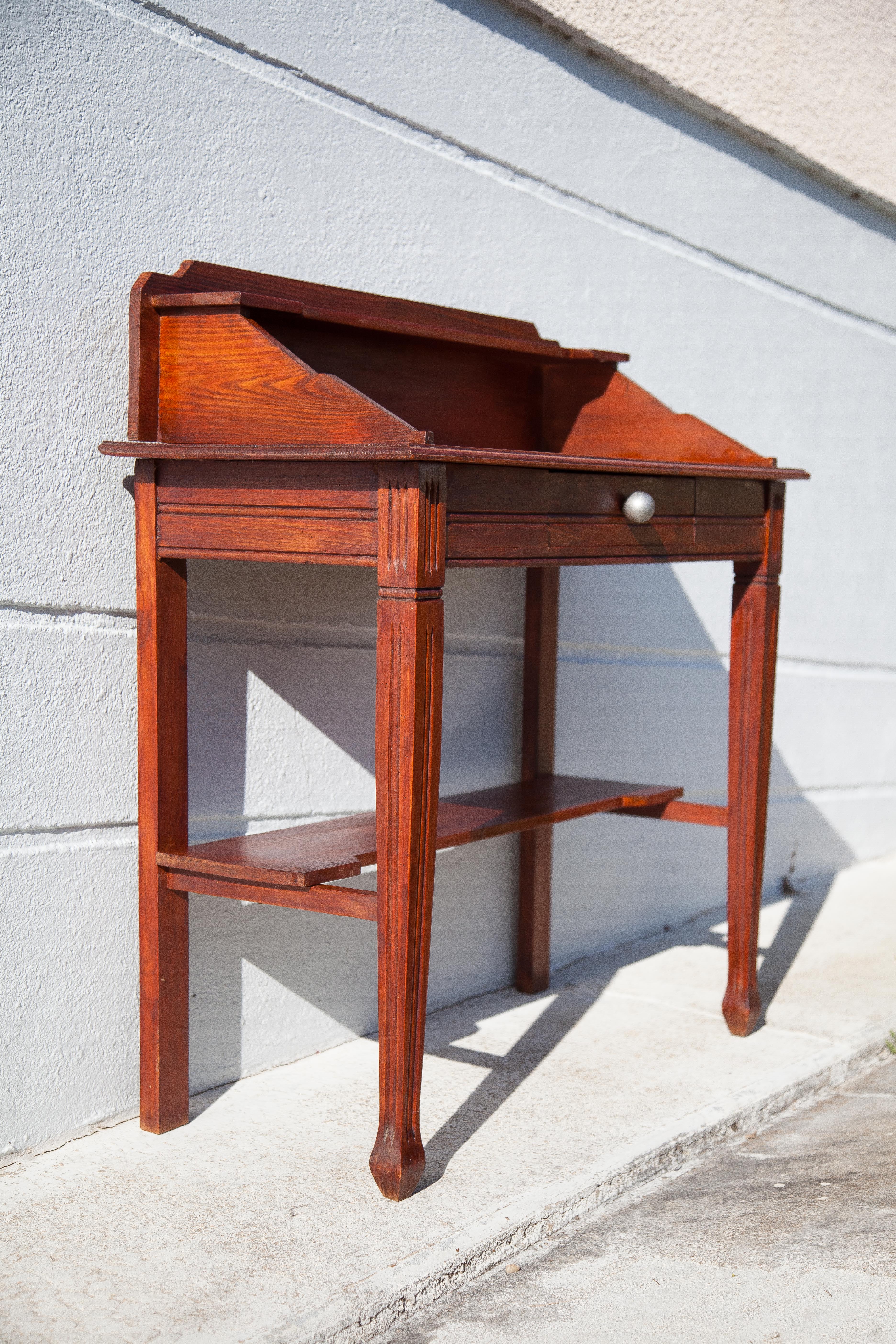 Wooden console, old wooden dressing table