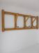 Curved wooden wall coat rack