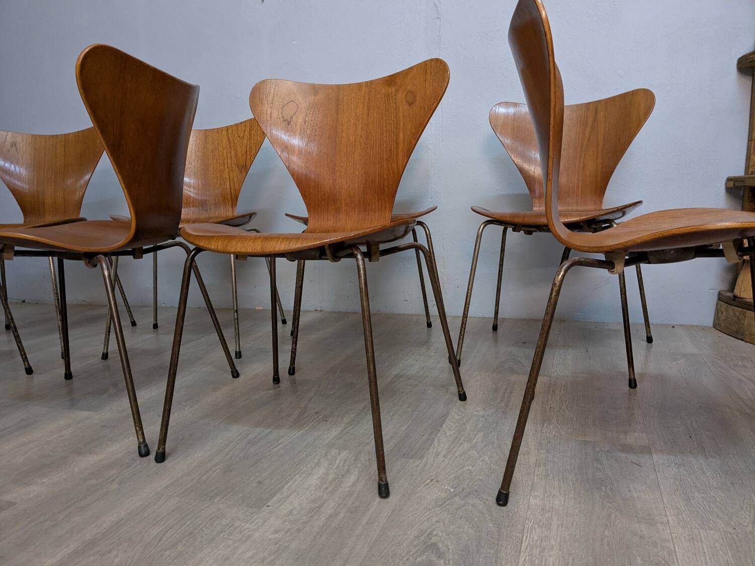 8 Arne Jacobsen Series 7 chairs