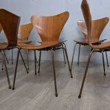 8 Arne Jacobsen Series 7 chairs