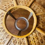 Suspension en rotin vintage