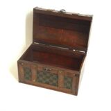 Monogrammed wooden chest