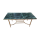 Table basse en marbre vert et laiton