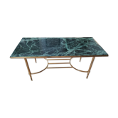 Table basse en marbre vert et laiton