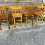Suite de Chaises de Bistrot en Bois