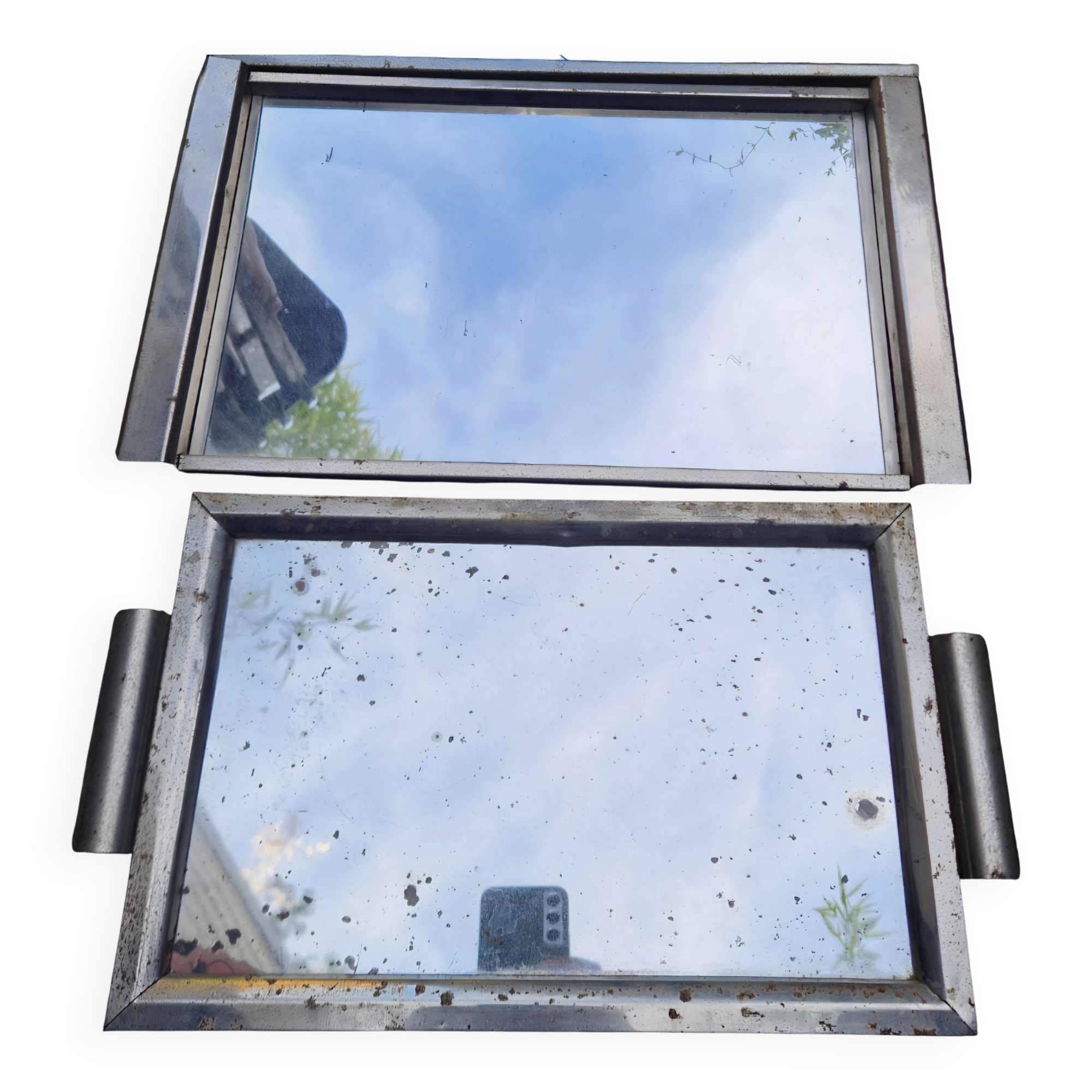 2 plateaux miroirs