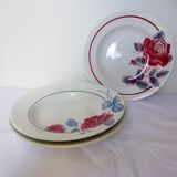 3 vintage deep plates in a jumble 220637