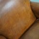 Vintage Dutch leather club chair in cognac color