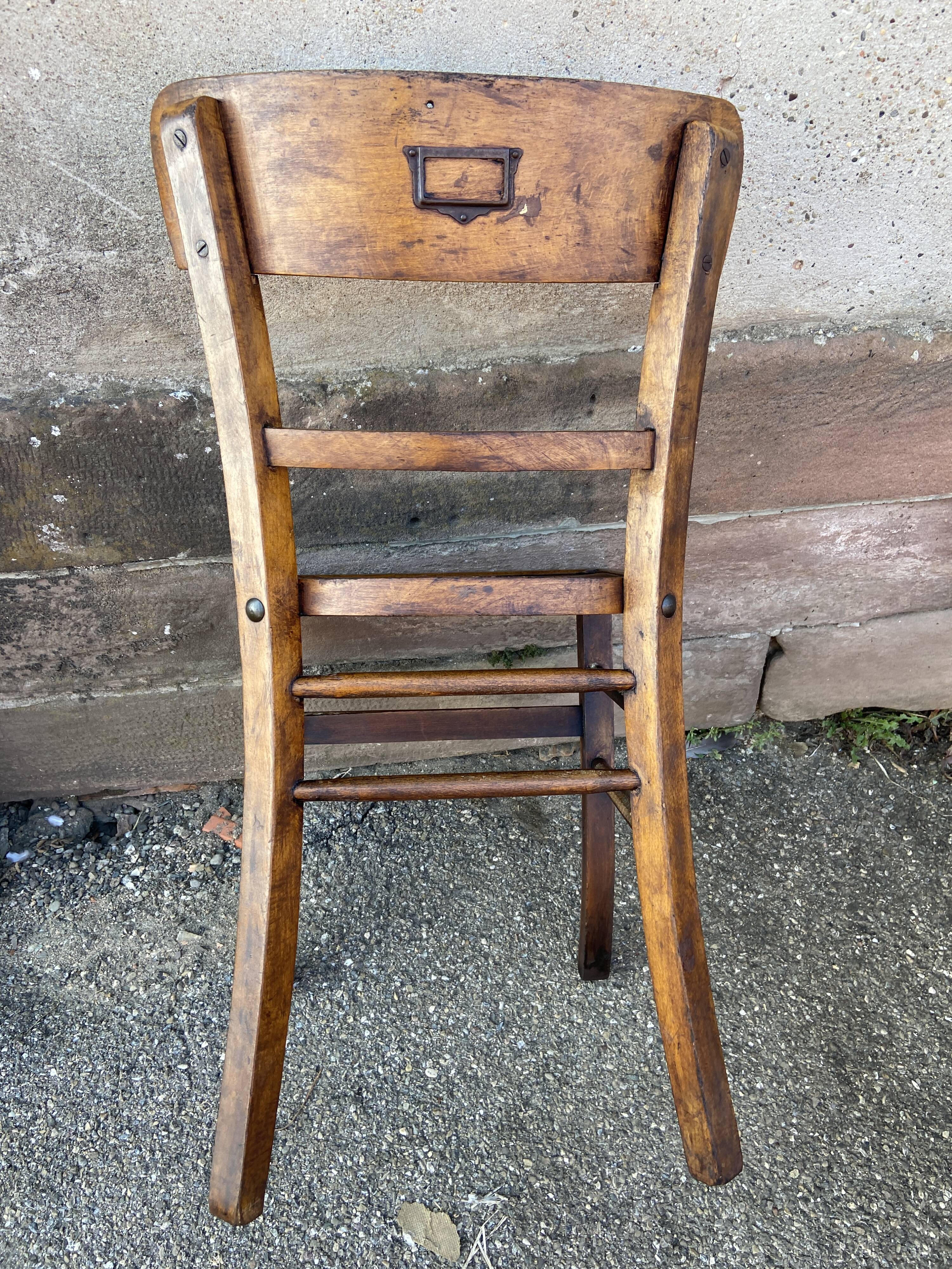 Pair of French bistro chairs vintage meat