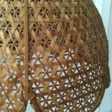 Vintage rafia hanging lamp