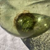 Large French green glass demijohn