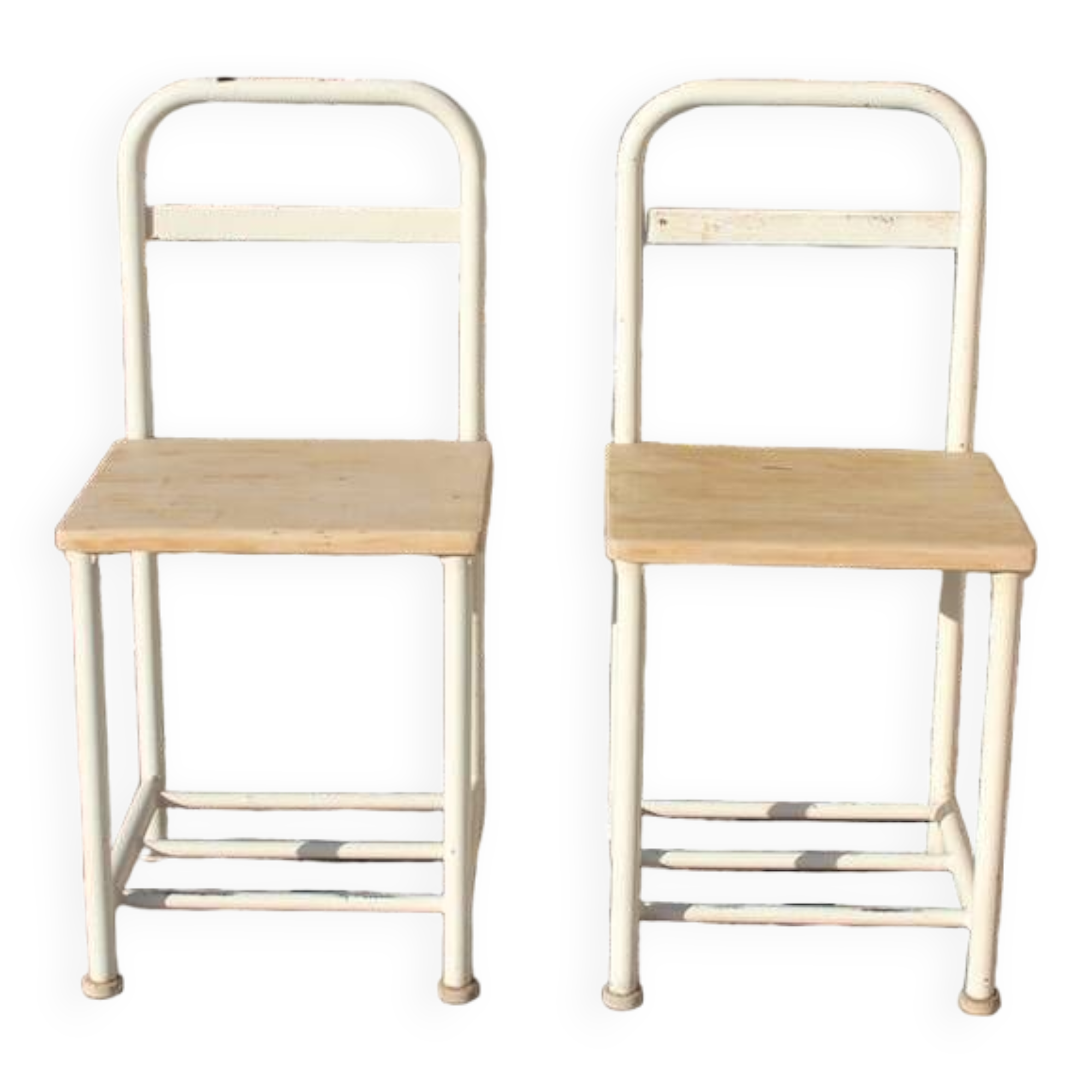 Paire de chevets d'internat vintage