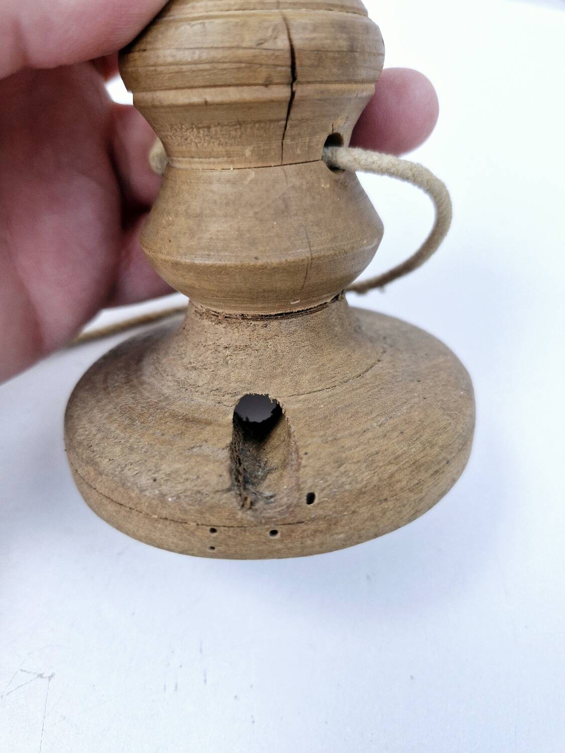 Old Bilboquet Wooden Popular Art Old Game H 18 cm