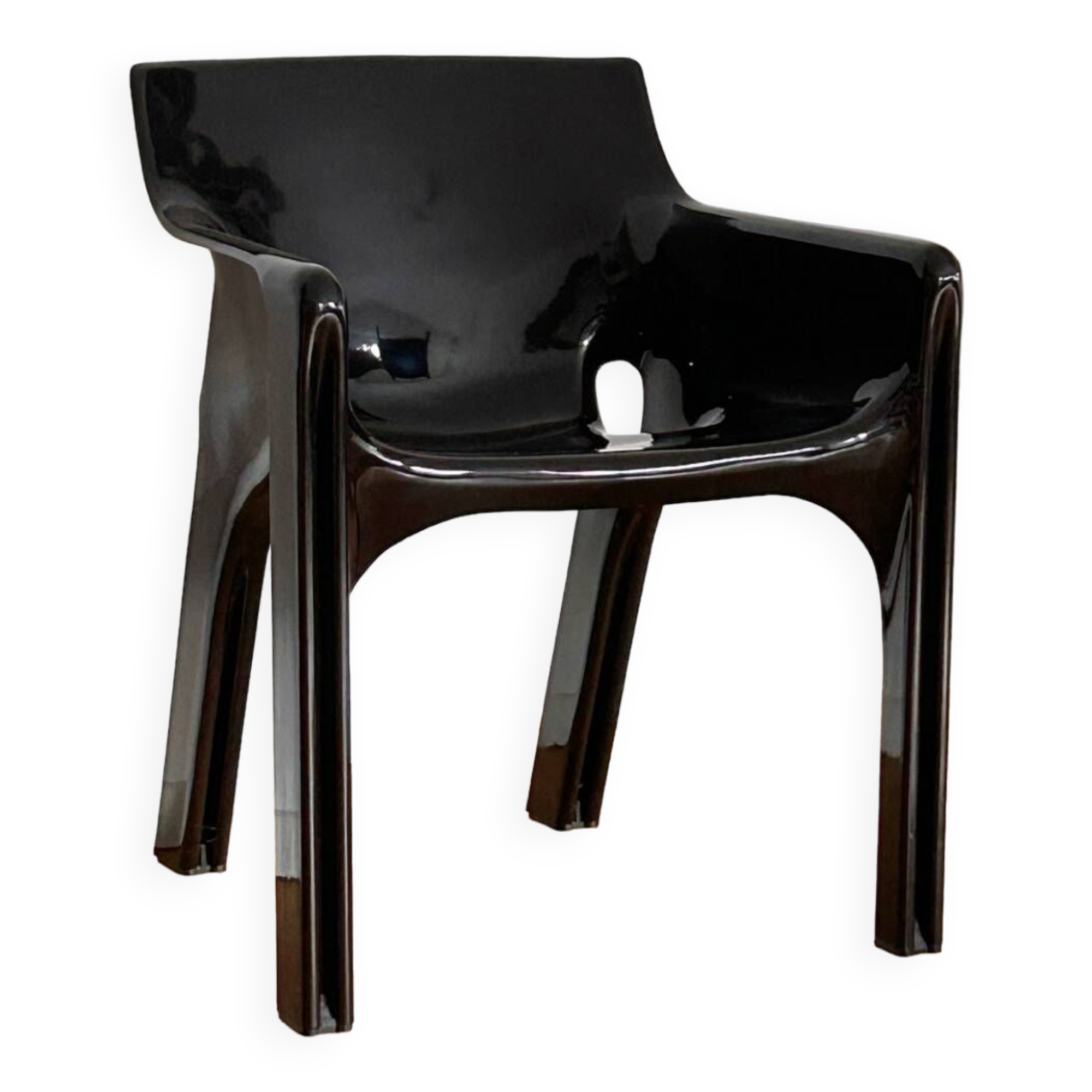 Vico Magistretti Gaudi Chair Artemide Brown 70s