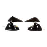 Lampes de table Bauhaus en bakélite d'Esc, années 1940, ensemble de 2