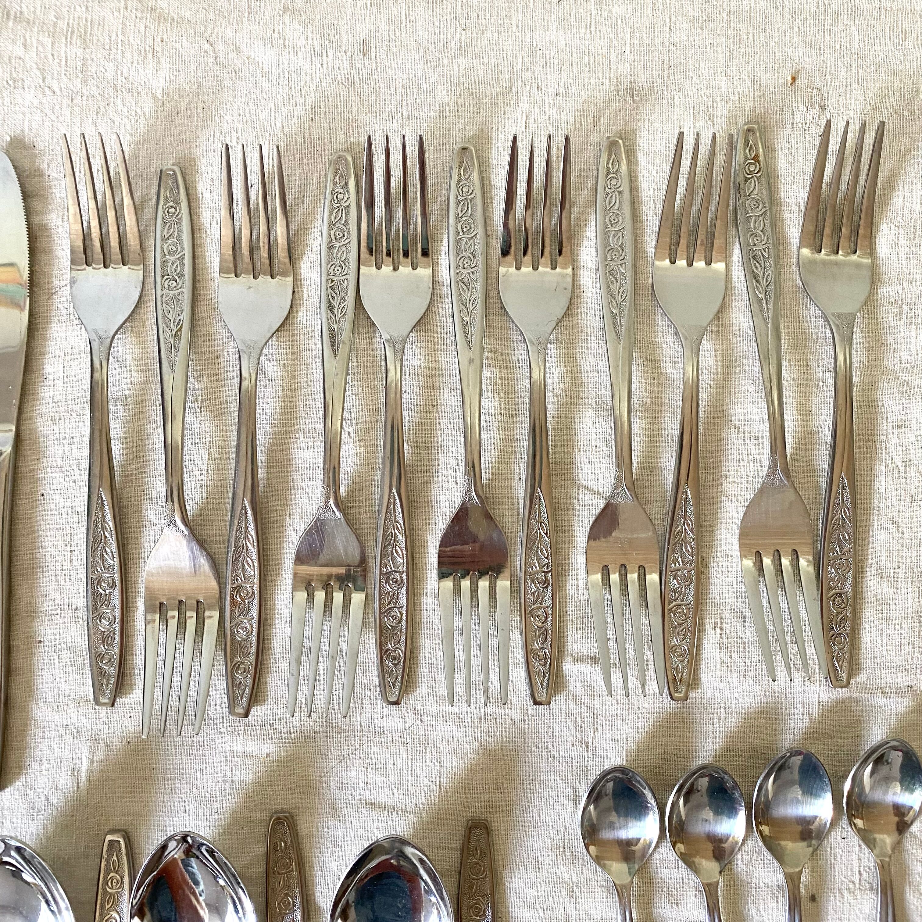 Stainless steel housewife 60s, table cutlery